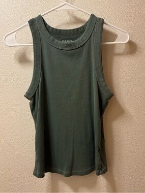 Old Navy Women's Dark Green Ribbed Tank Top